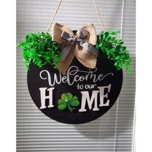 Interchangeable Seasonal Welcome Sign Front Door Decorations - Home Porch Decor
